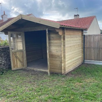 Abri de jardin en bois 2 pentes